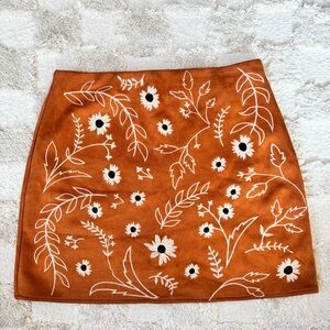 Miami Rust Floral A-Line Skirt